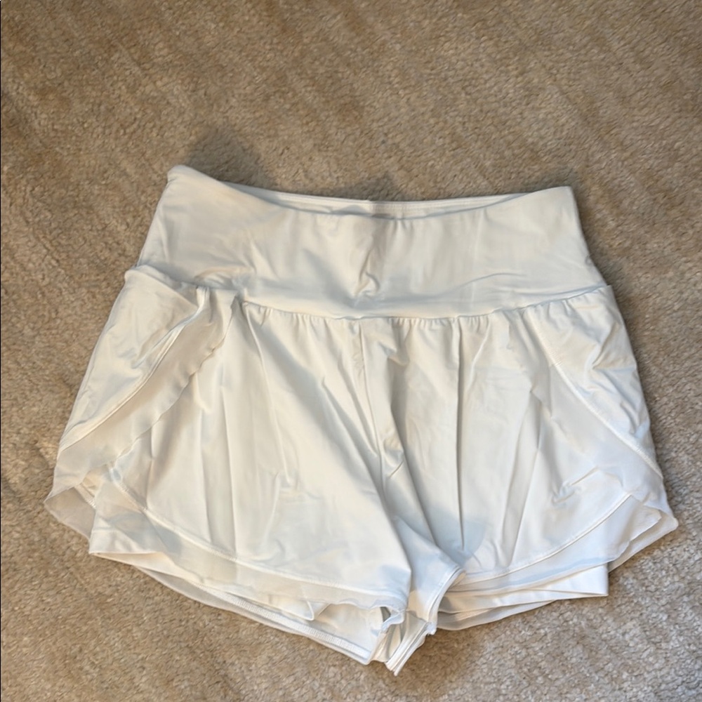 Women's White Athletic Shorts